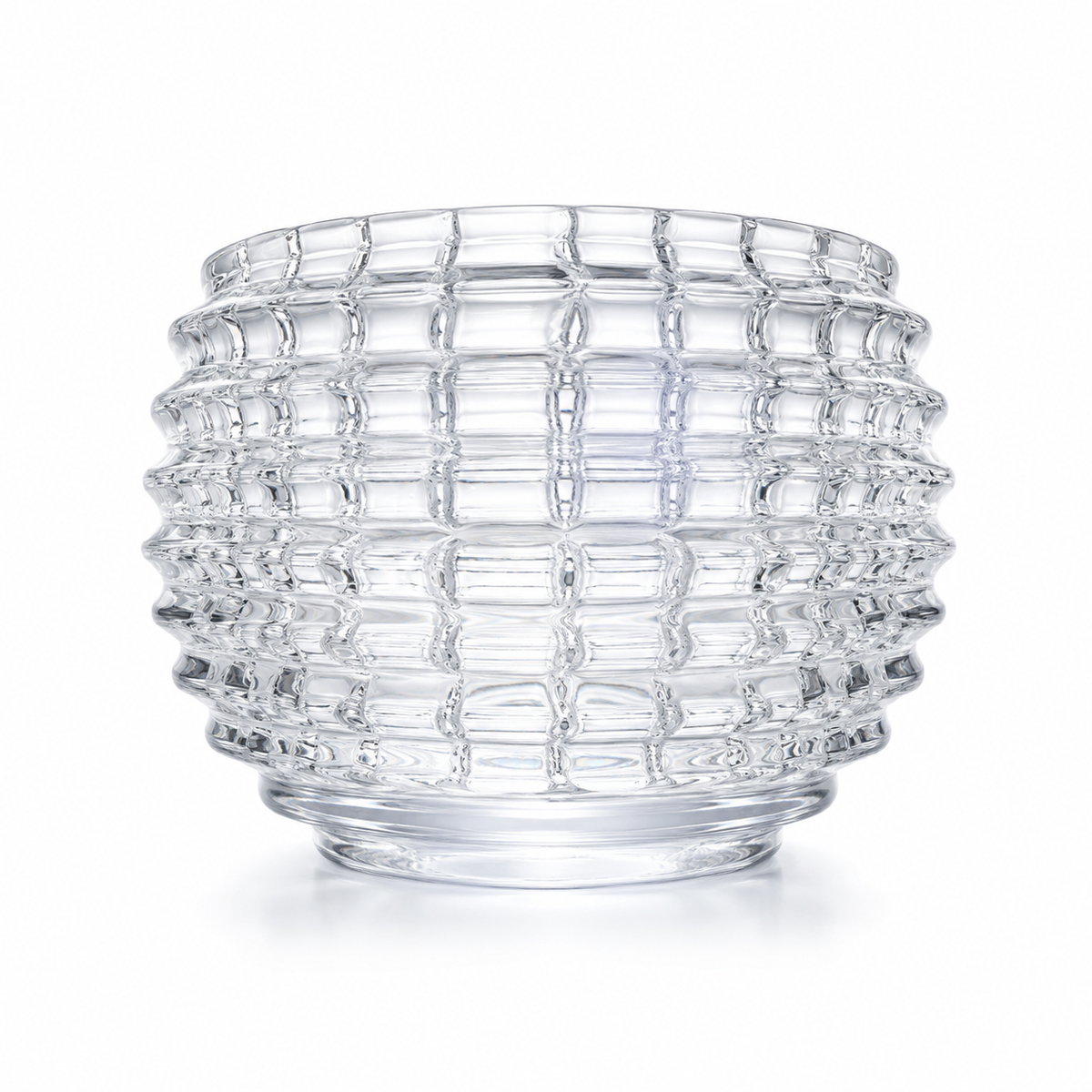 Side view of the round honeycomb glass incense burner